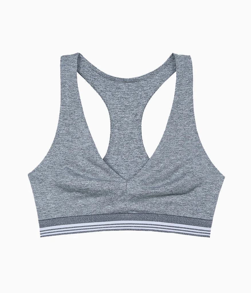 b.active Racerback Sport Bralette: Gray Heather - Image 5