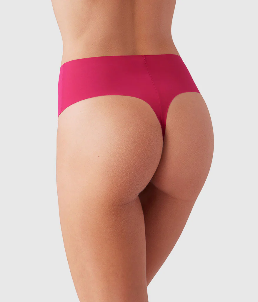 b.bare Hi-Waist Thong: Cerise - Image 2