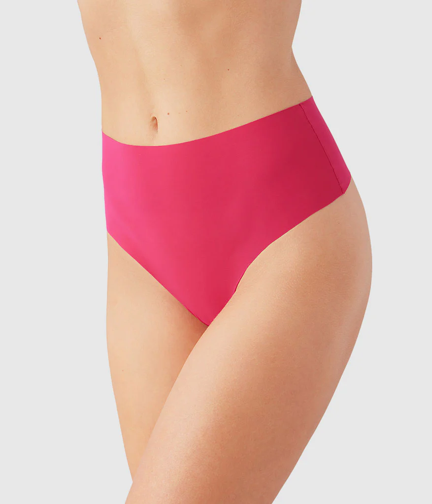 b.bare Hi-Waist Thong: Cerise - Image 3