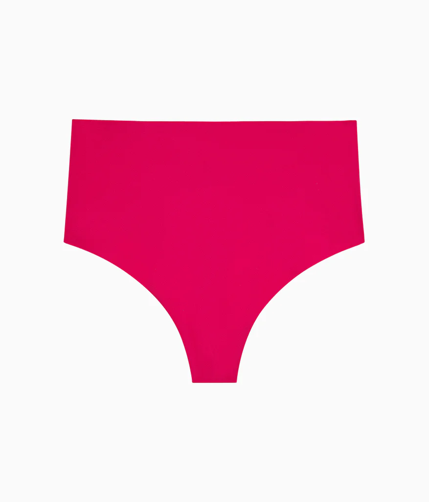 b.bare Hi-Waist Thong: Cerise - Image 4