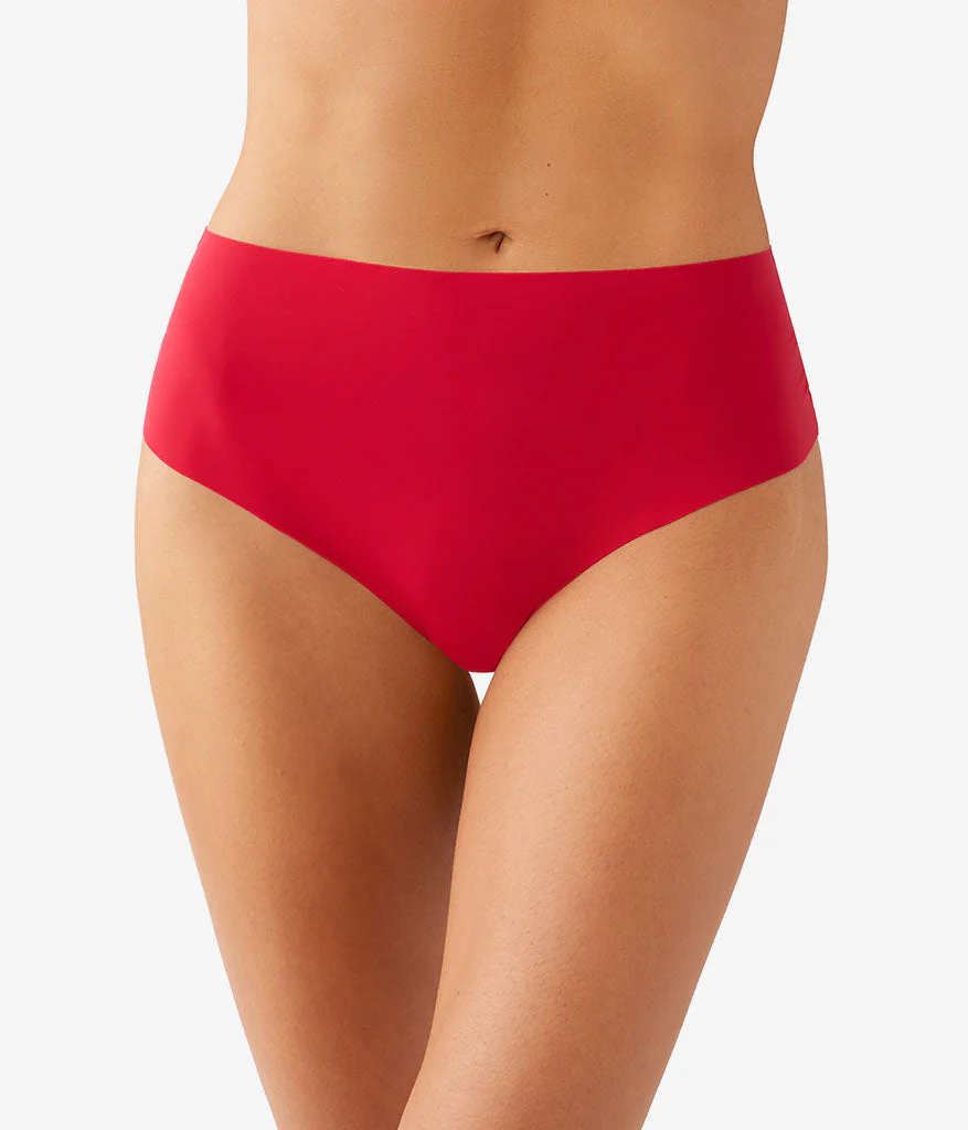 b.bare Hi-Waist Thong: Crimson Red