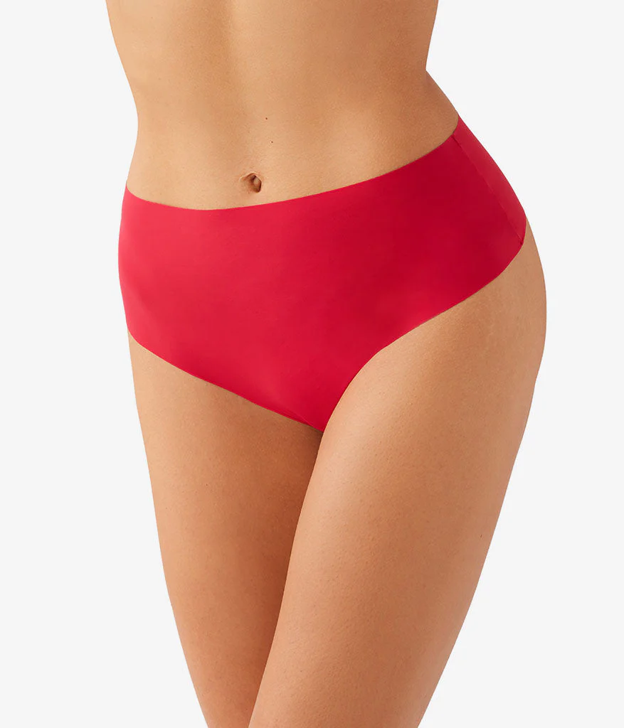 b.bare Hi-Waist Thong: Crimson Red - Image 2