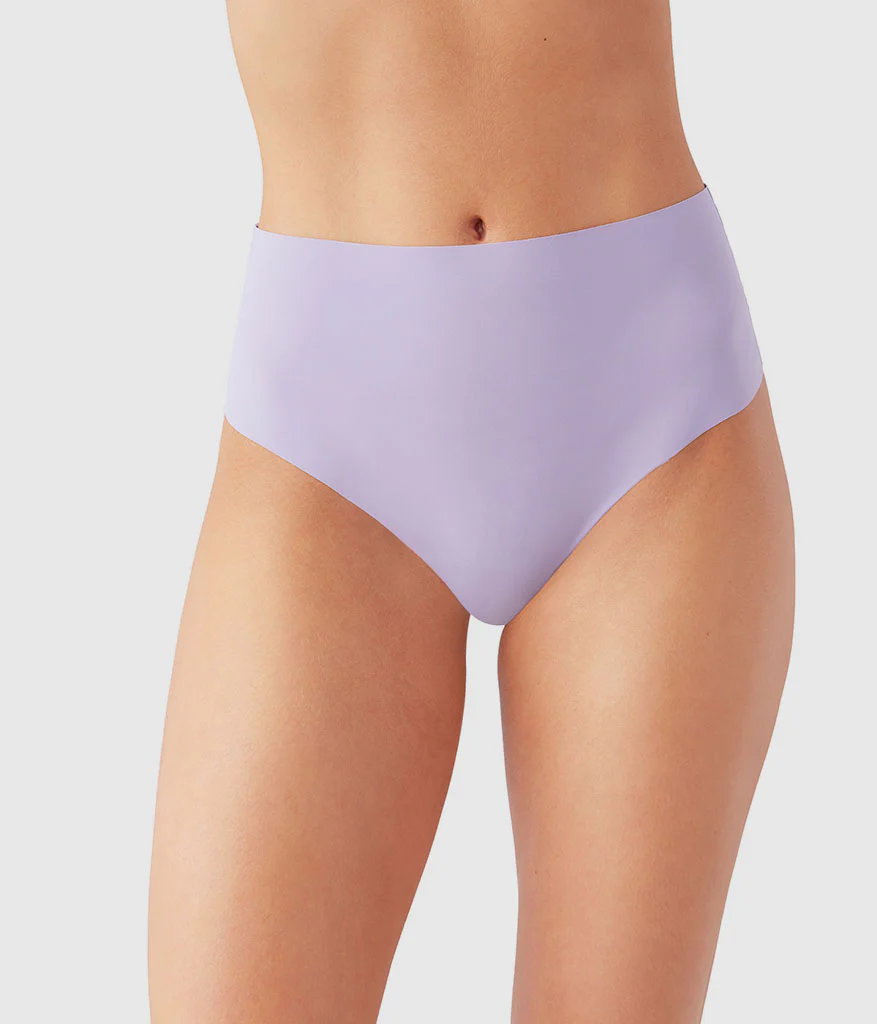 b.bare Hi-Waist Thong: Lavender Gray - Image 2