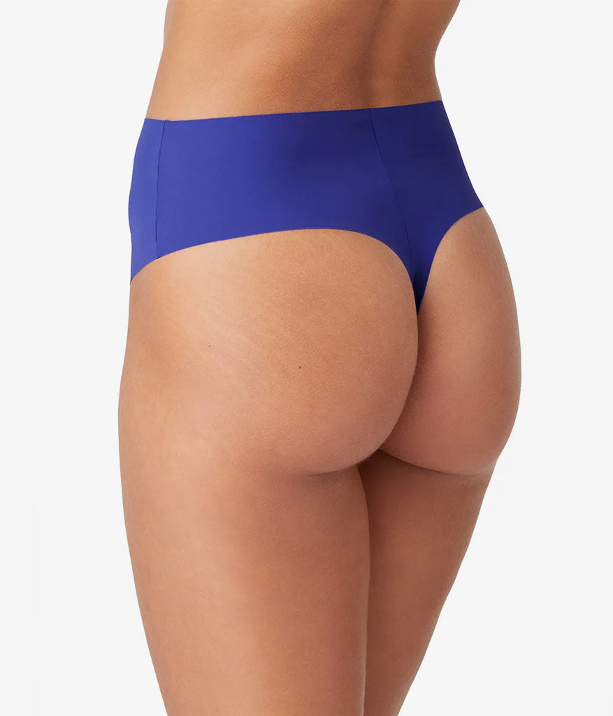 b.bare Hi-Waist Thong: Spectrum Blue - Image 3