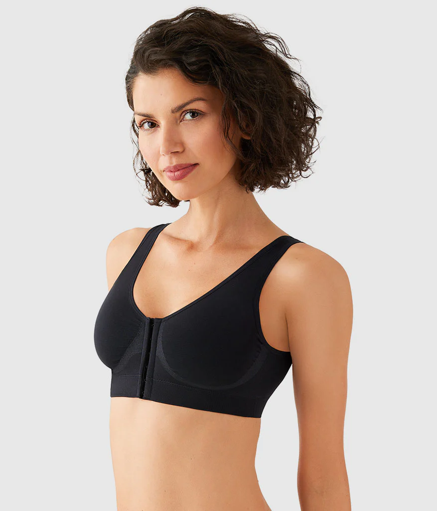 B-Smooth® Front Close Bralette: Black - Image 3