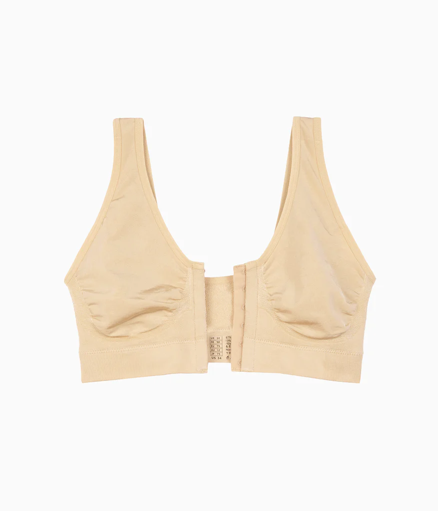 B-Smooth® Front Close Bralette: Sand - Image 5
