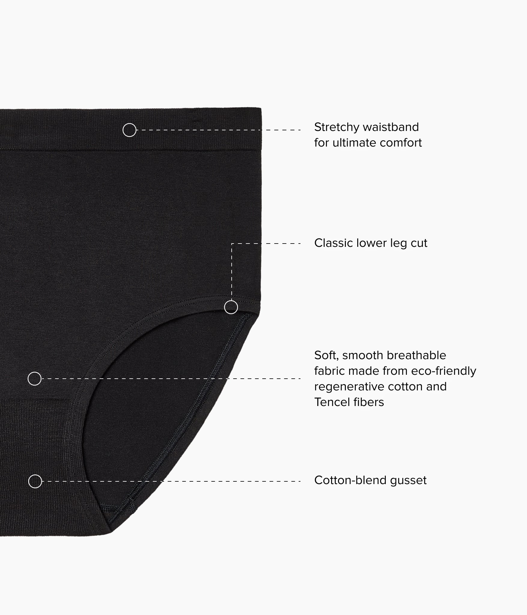 B-Smooth® Natural Brief: Black - Image 5