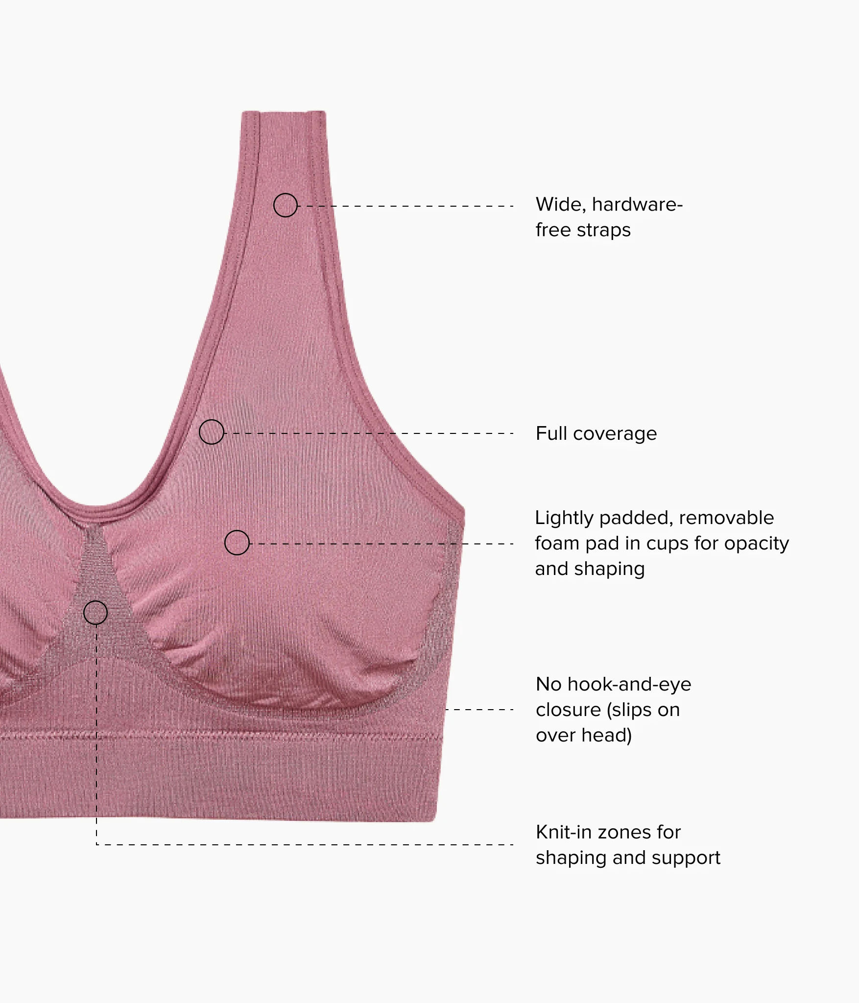B-Smooth® Wire Free Bralette: Rose Brown - Image 6