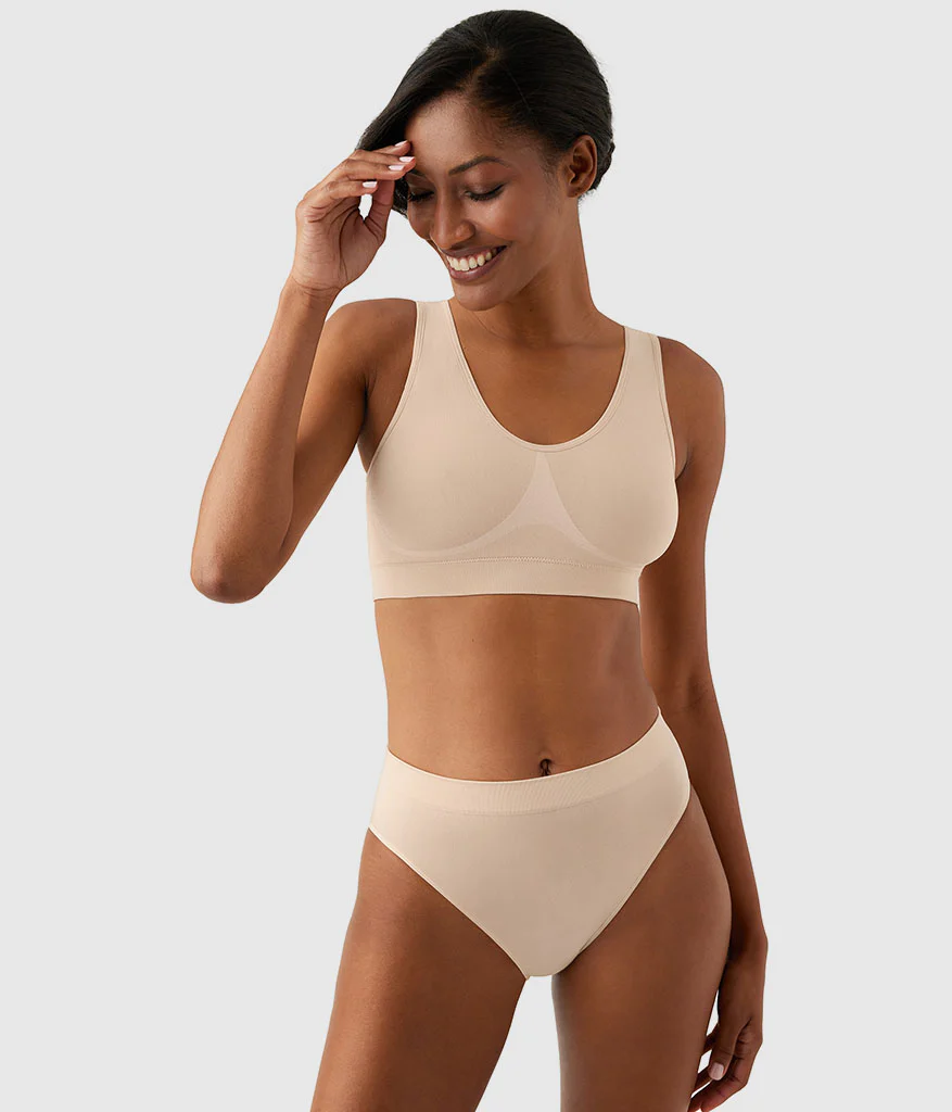 B-Smooth® Wire Free Bralette: Sand - Image 3