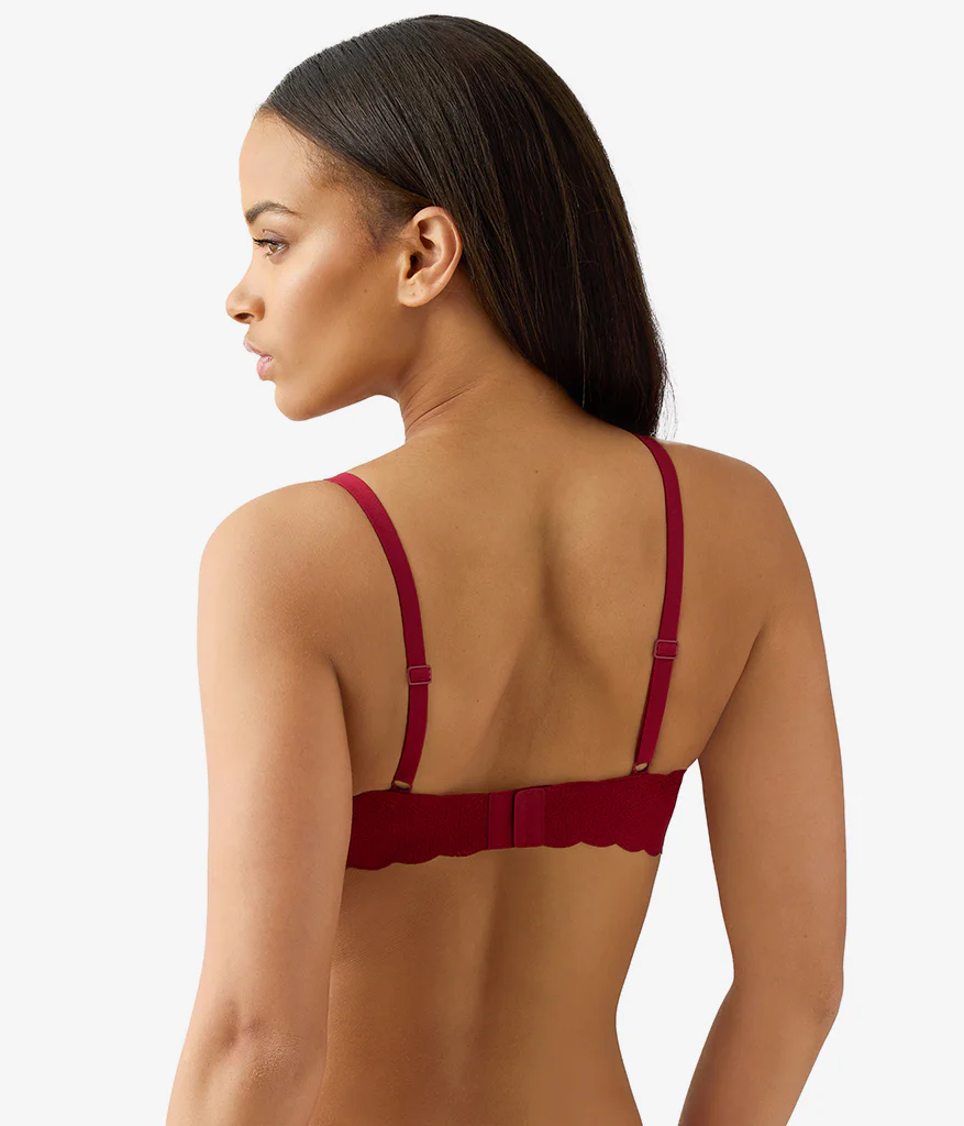 b.wow'd Lace Wire Free Bra: Biking Red - Image 3
