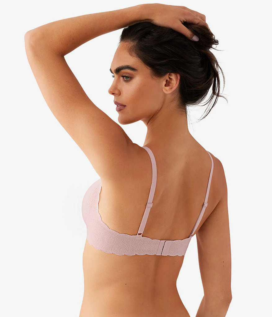 b.wow'd Lace Wire Free Bra: Blush Pink - Image 3