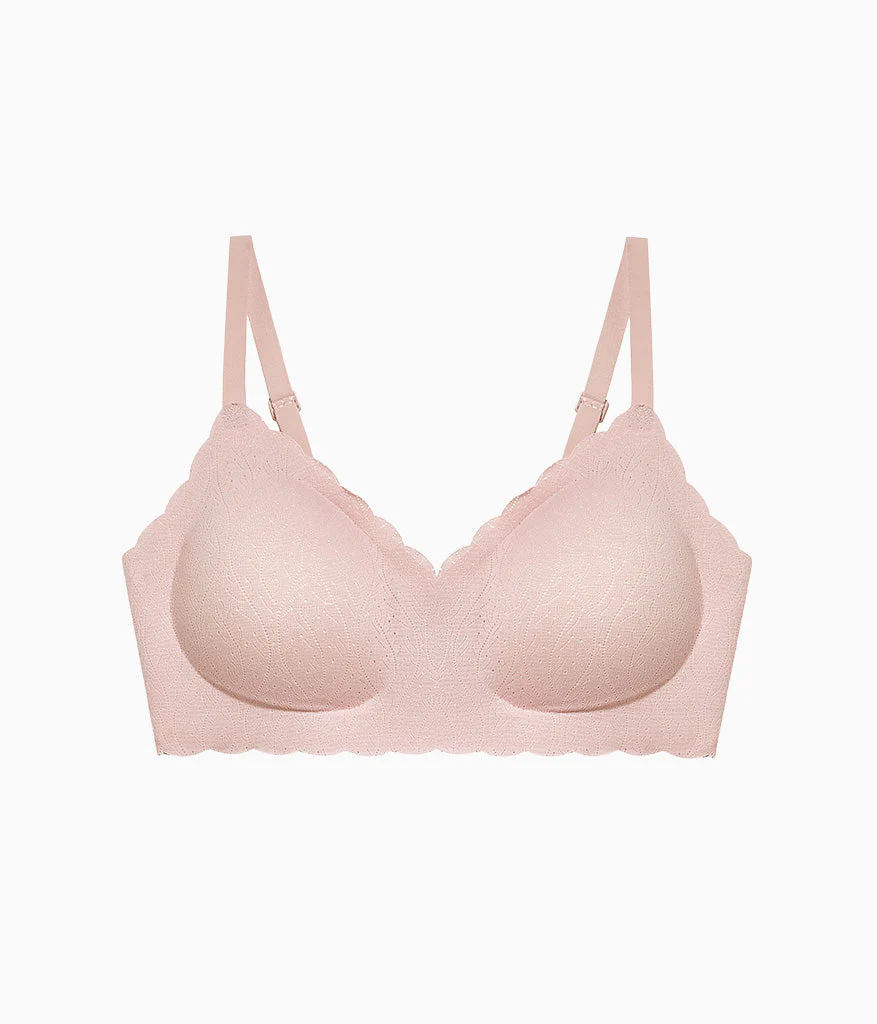 b.wow'd Lace Wire Free Bra: Blush Pink - Image 4