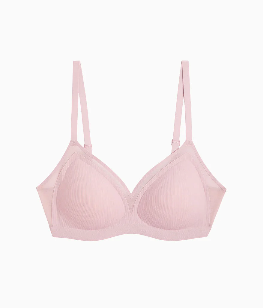 b.wow'd Modern Wire Free Bra: Blush Pink - Image 5