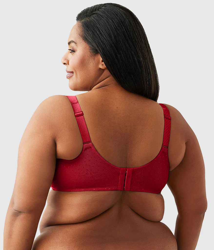 Back Appeal® H-K Cup Underwire Bra: Regina Red - Image 3