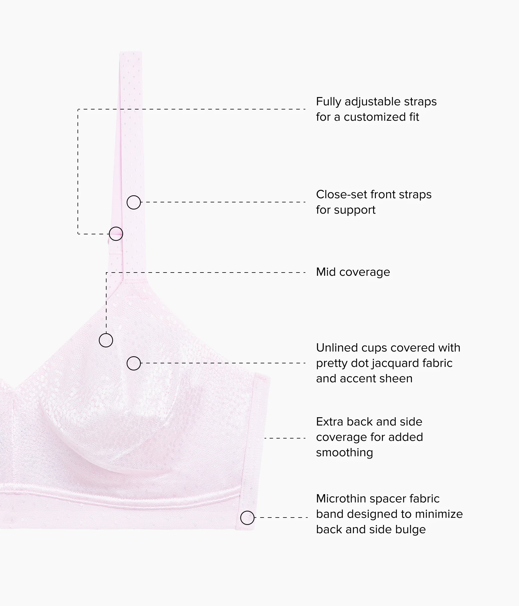 Back Appeal® Wire Free Bra: Cradle Pink - Image 5