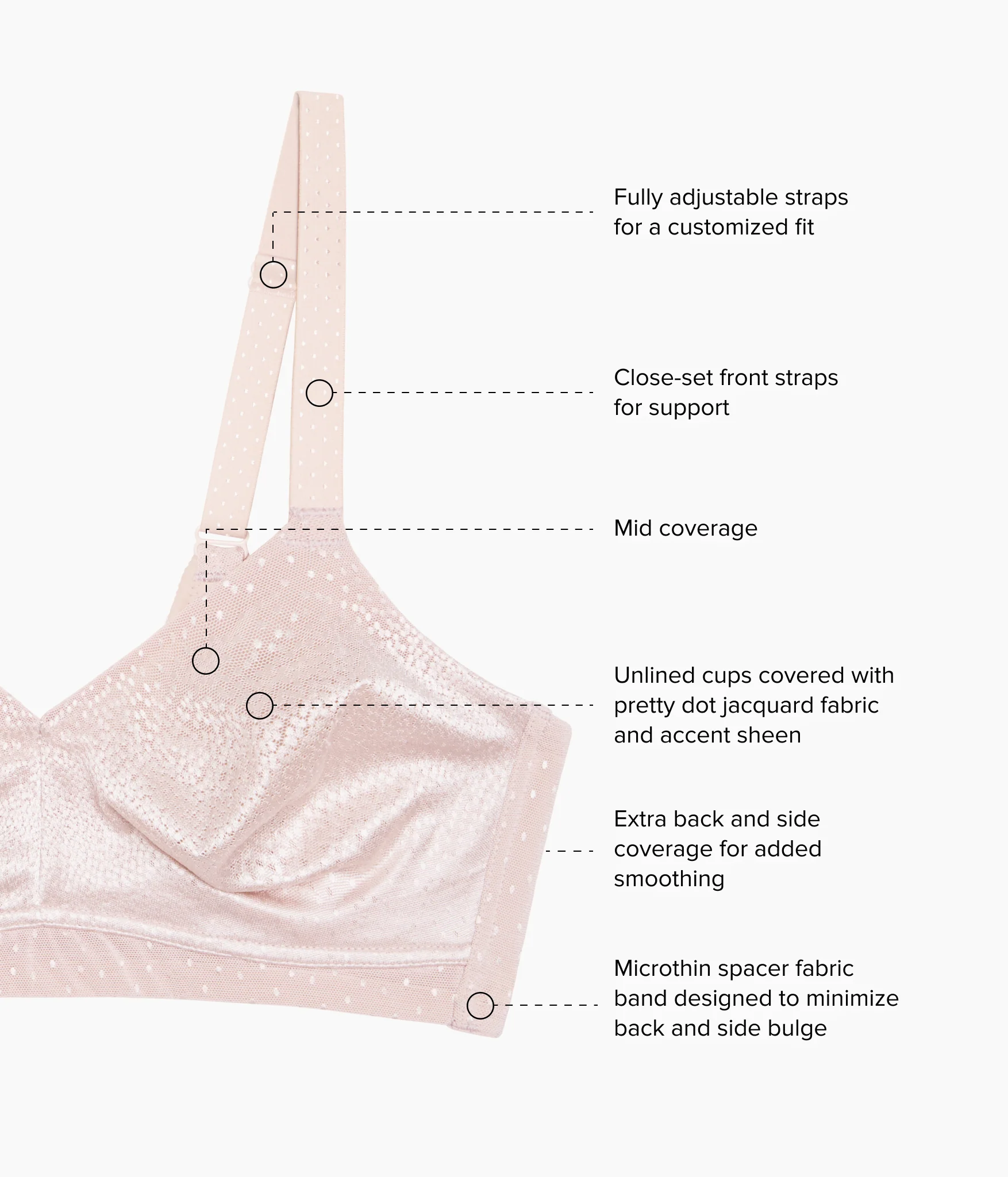 Back Appeal® Wire Free Bra: Rose Dust - Image 5