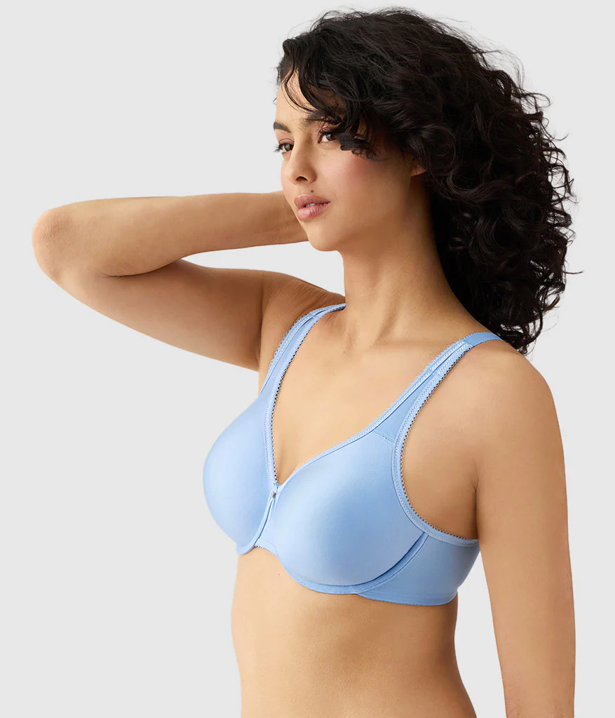 Basic Beauty Full Figure Seamless Underwire Bra: Bel Air Blue - Image 3