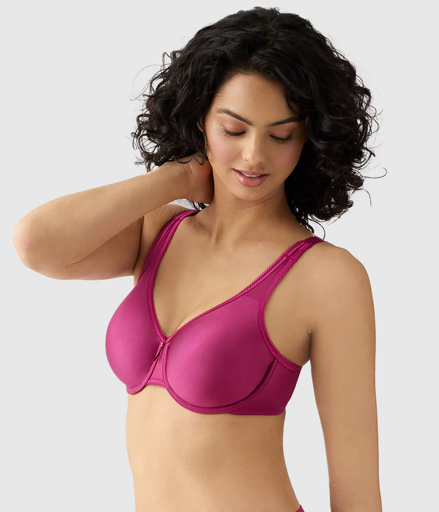Basic Beauty Full Figure Seamless Underwire Bra: Berry Fizz - Image 3