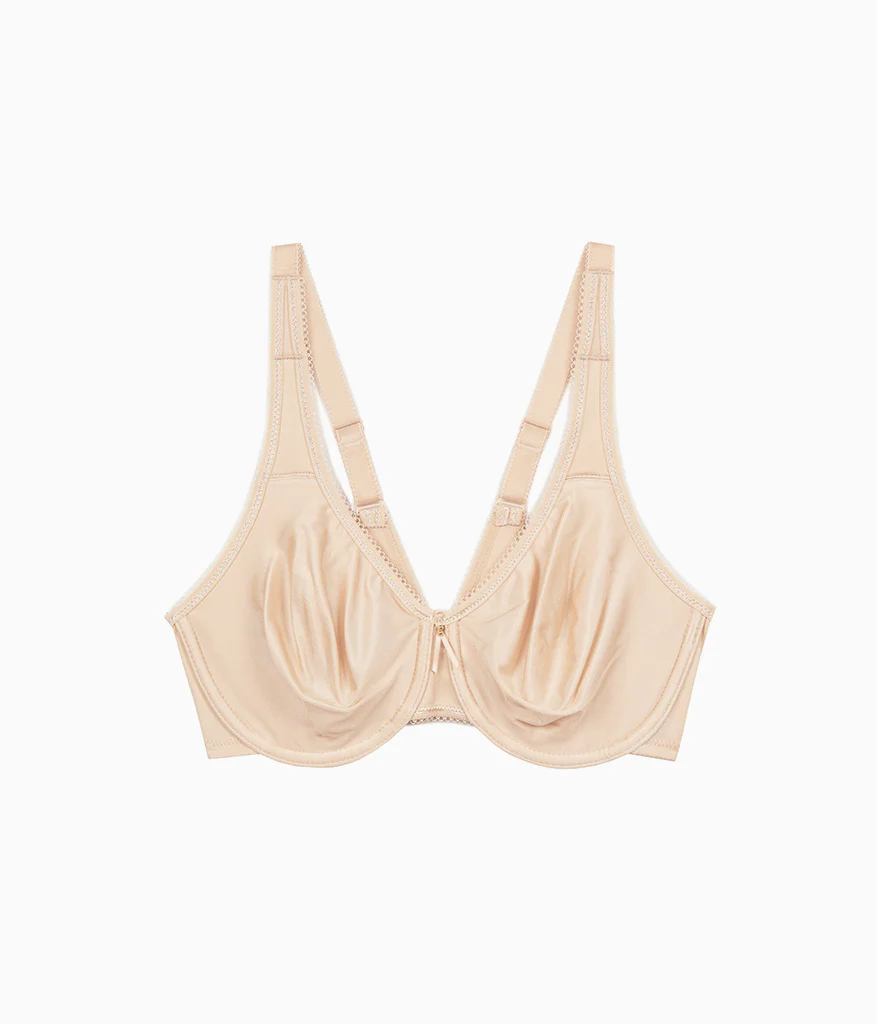 Basic Beauty Full Figure Seamless Underwire Bra: Sand - Image 4
