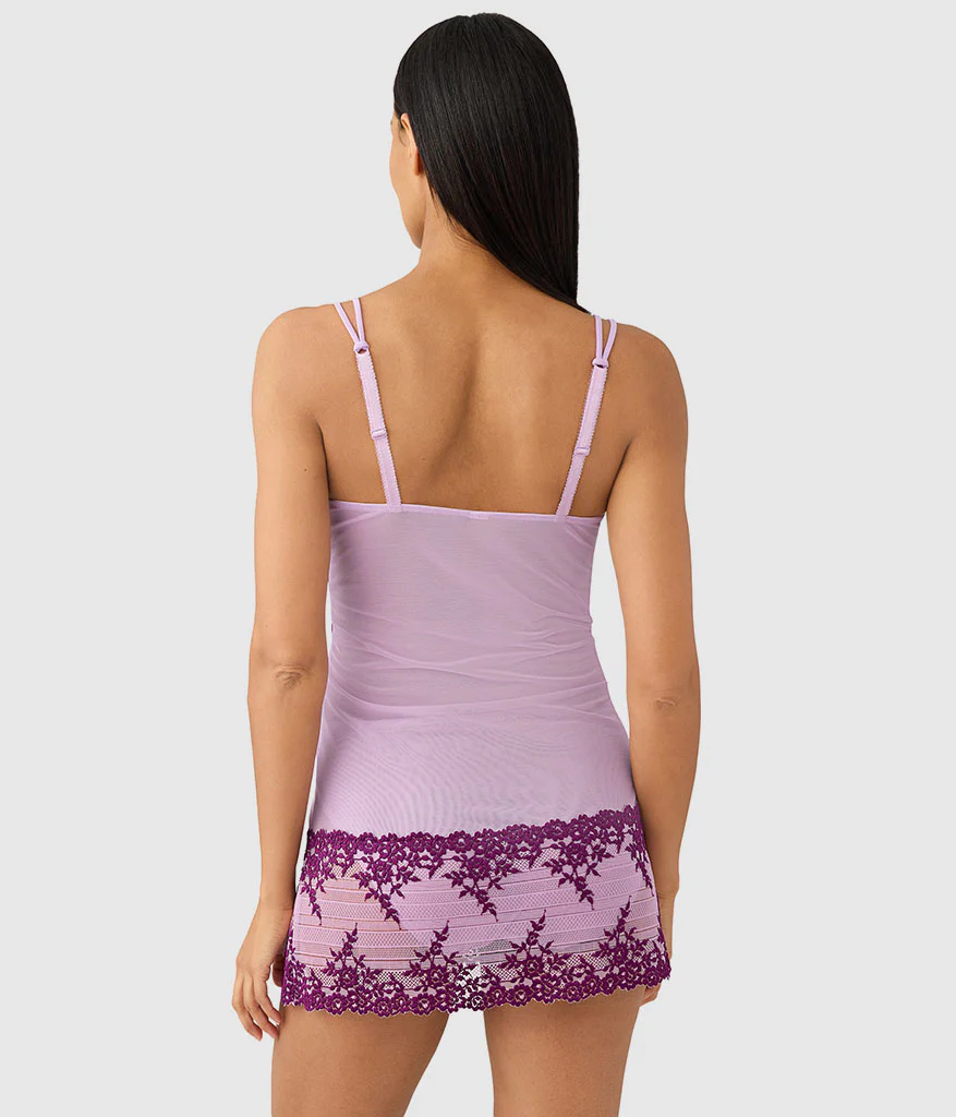 Embrace Lace® Chemise: Lavender Sage/Dark Purple - Image 2