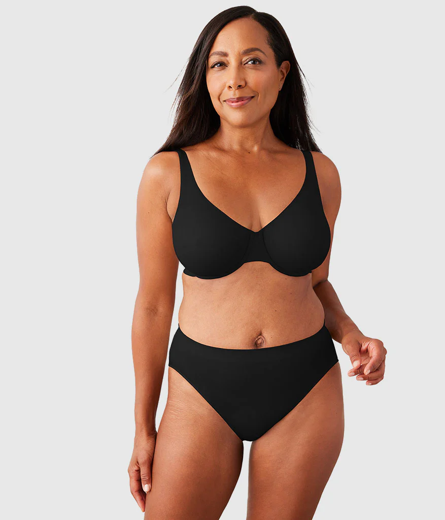 Comfortable Cool Underwire Bra: Black - Image 4
