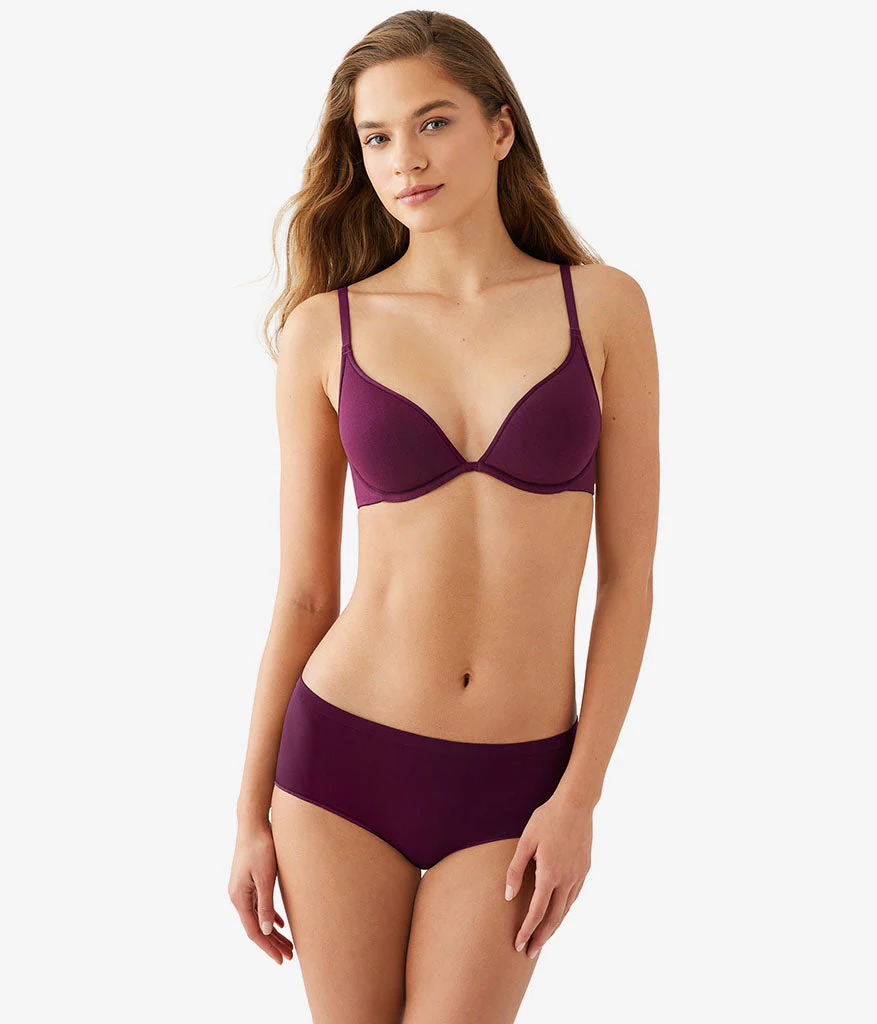 Cotton To A Tee Plunge T-Shirt Bra: Potent Purple - Image 4