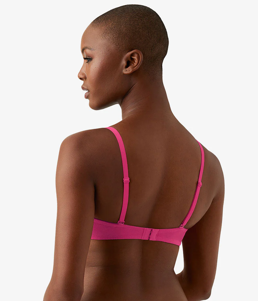 Cotton To A Tee Plunge T-Shirt Bra: Raspberry Sorbet - Image 3