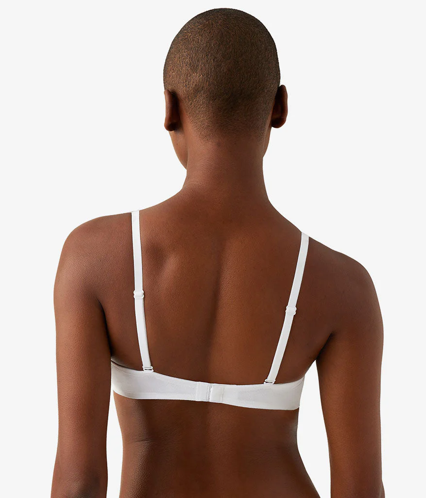 Cotton To A Tee Plunge T-Shirt Bra: White - Image 3