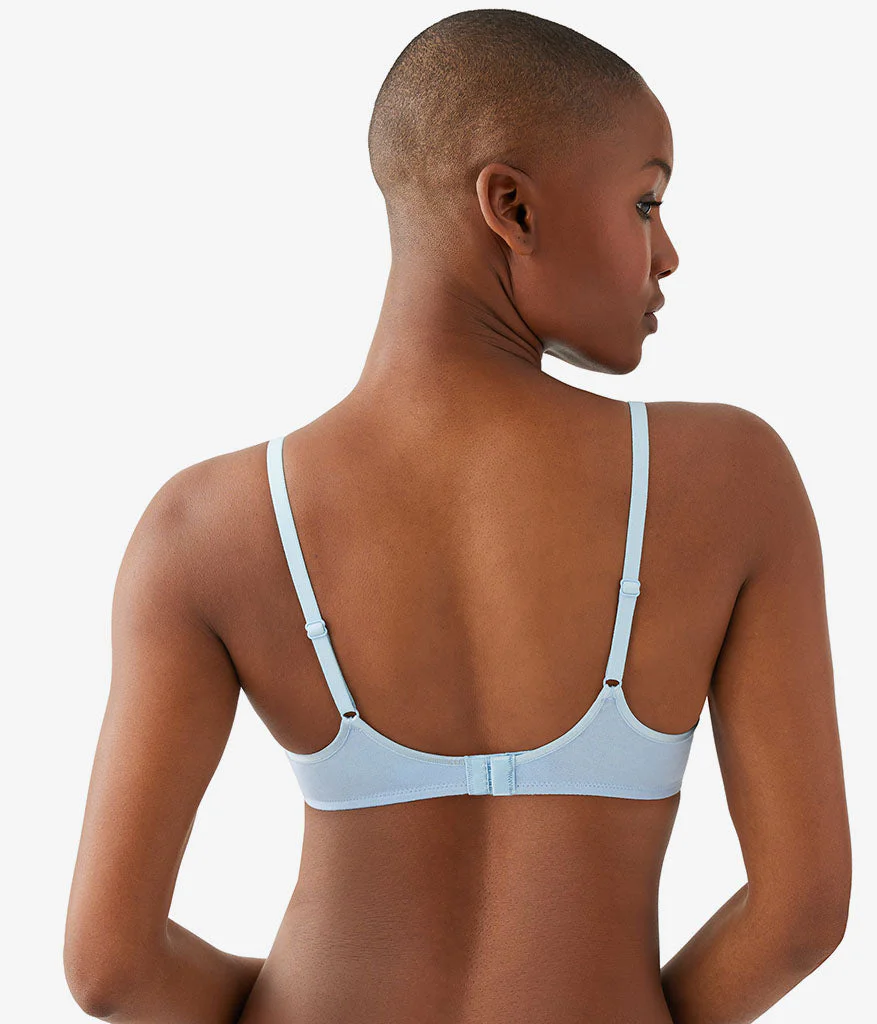 Cotton To A Tee Scoop Underwire Bra: Dream Blue - Image 3