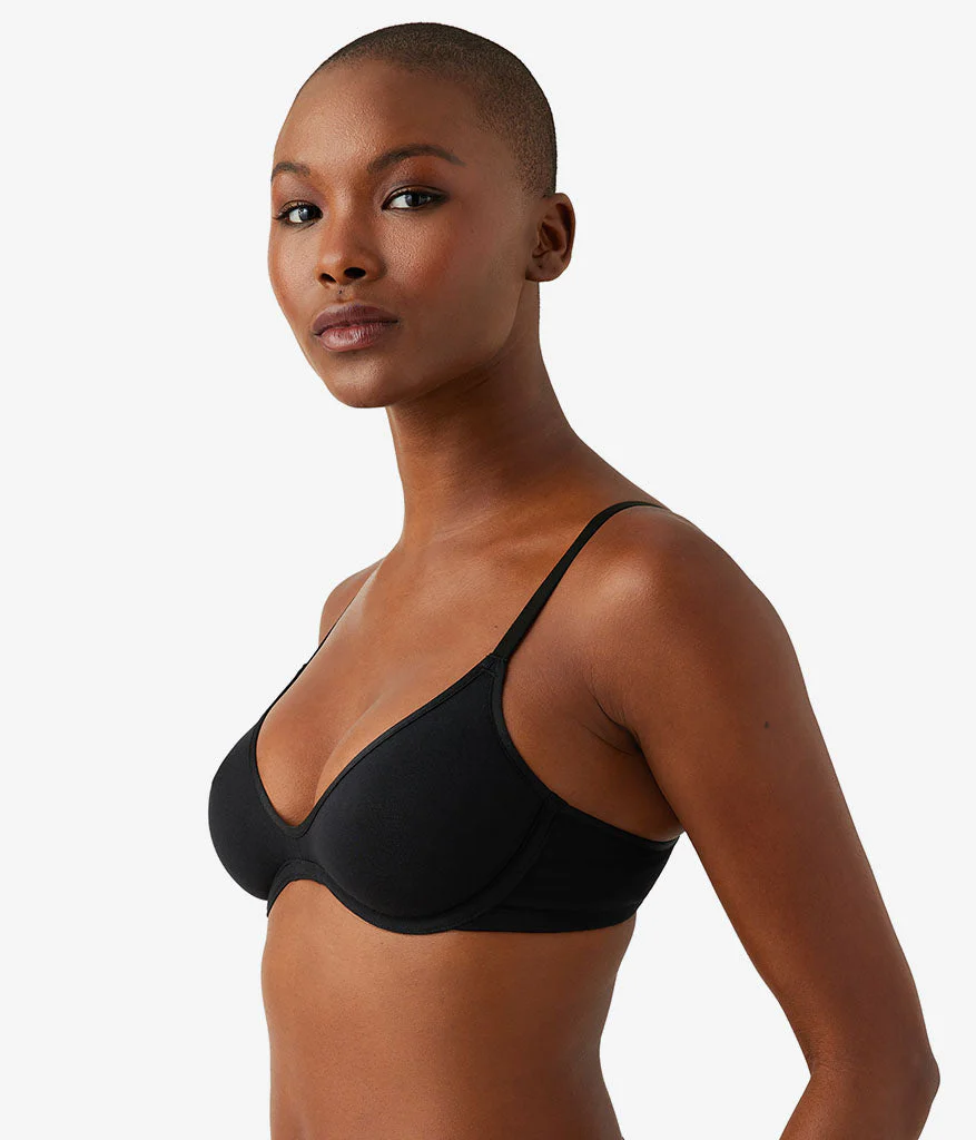 Cotton To A Tee Scoop Underwire Bra: Night - Image 2