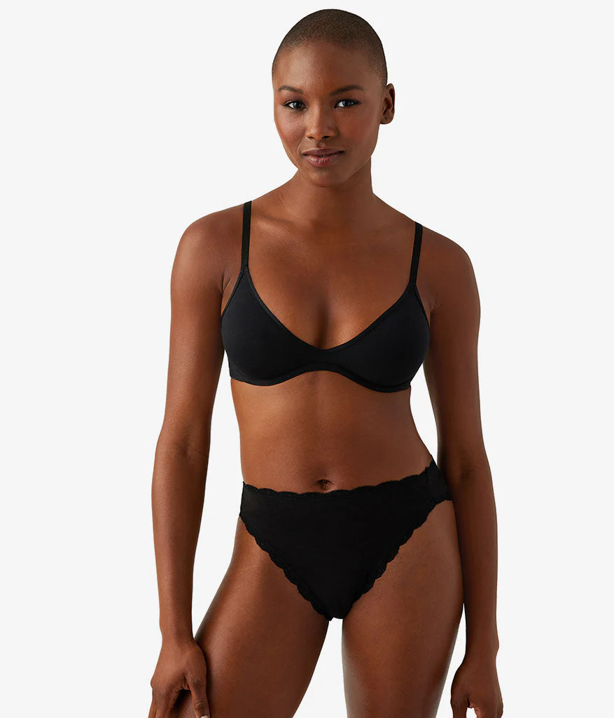 Cotton To A Tee Scoop Underwire Bra: Night - Image 4