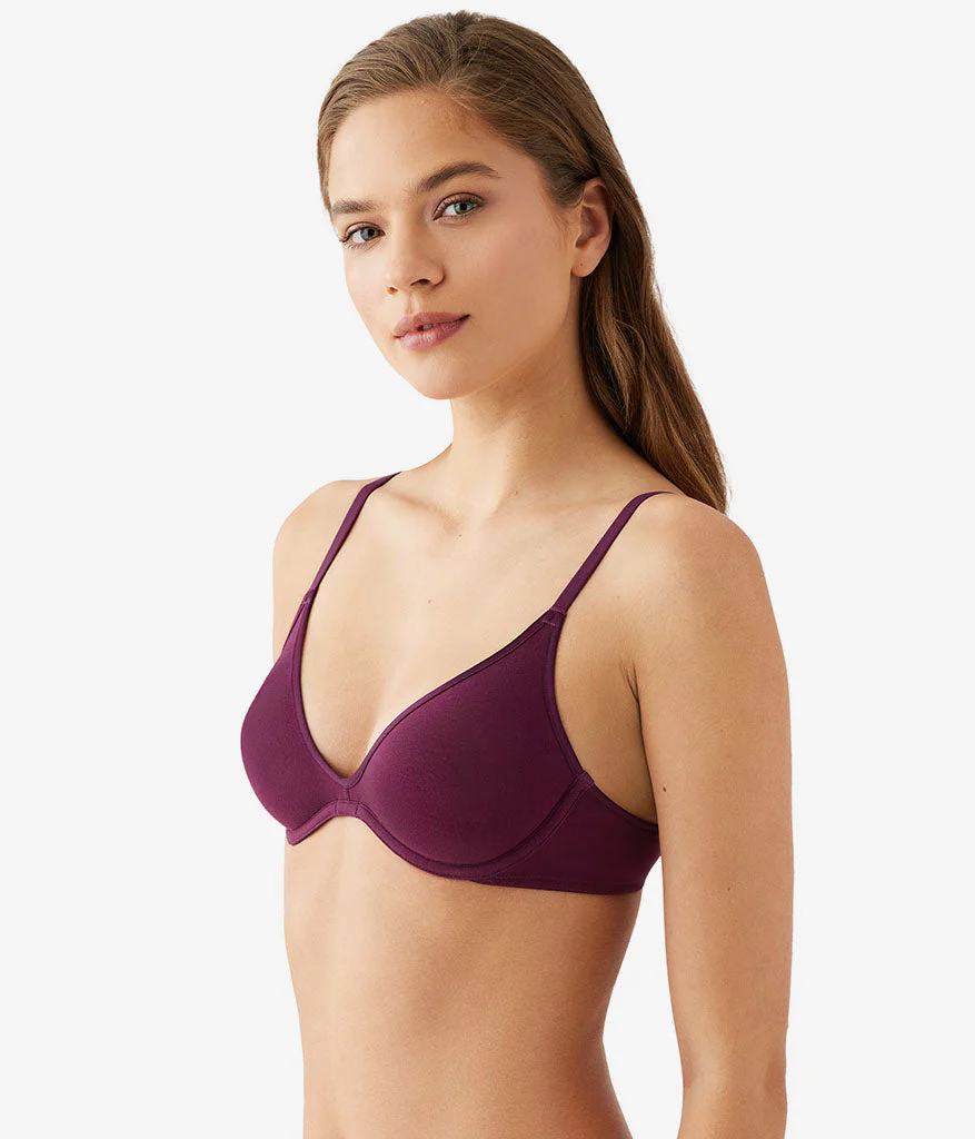 Cotton To A Tee Scoop Underwire Bra: Potent Purple - Image 2