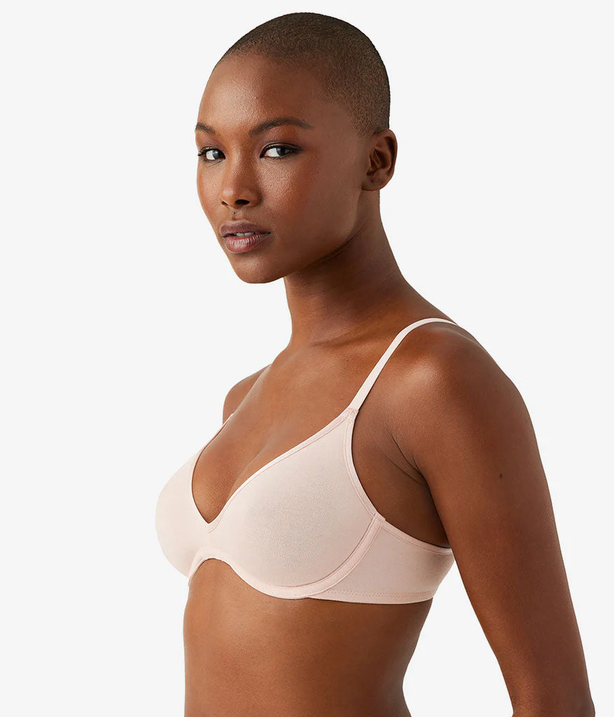 Cotton To A Tee Scoop Underwire Bra: Rose Smoke - Image 2
