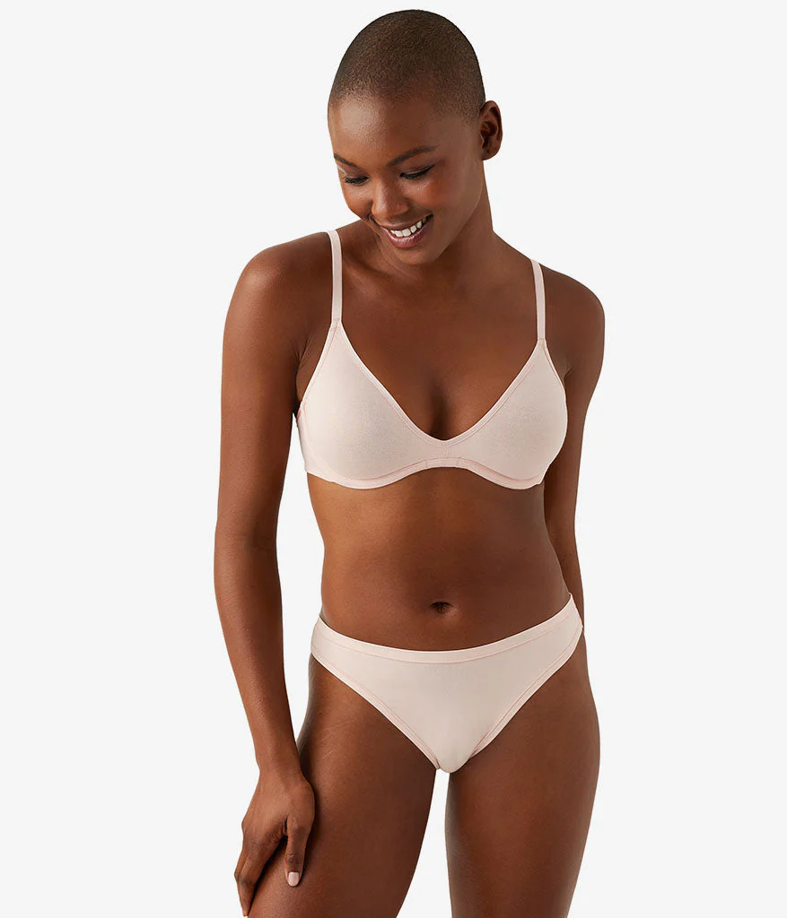 Cotton To A Tee Scoop Underwire Bra: Rose Smoke - Image 4