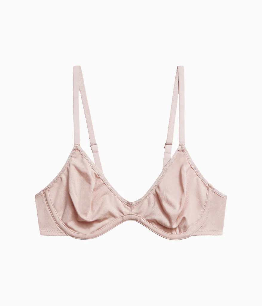 Cotton To A Tee Scoop Underwire Bra: Rose Smoke - Image 5
