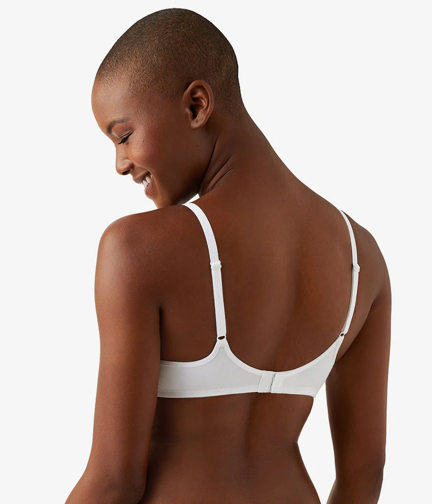 Cotton To A Tee Scoop Underwire Bra: White - Image 3