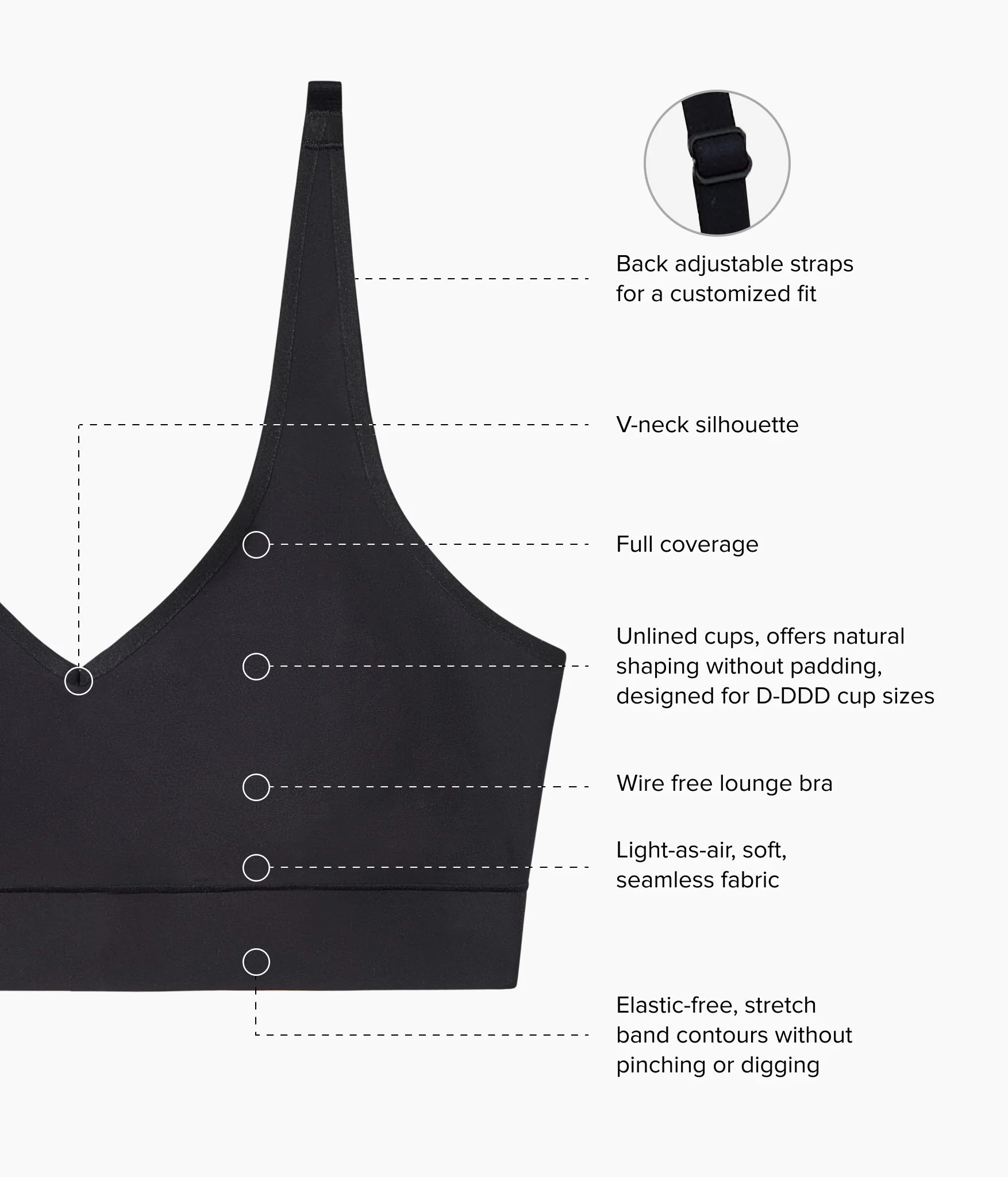 Easy Like Sunday™ Wire Free Bra: Black - Image 5