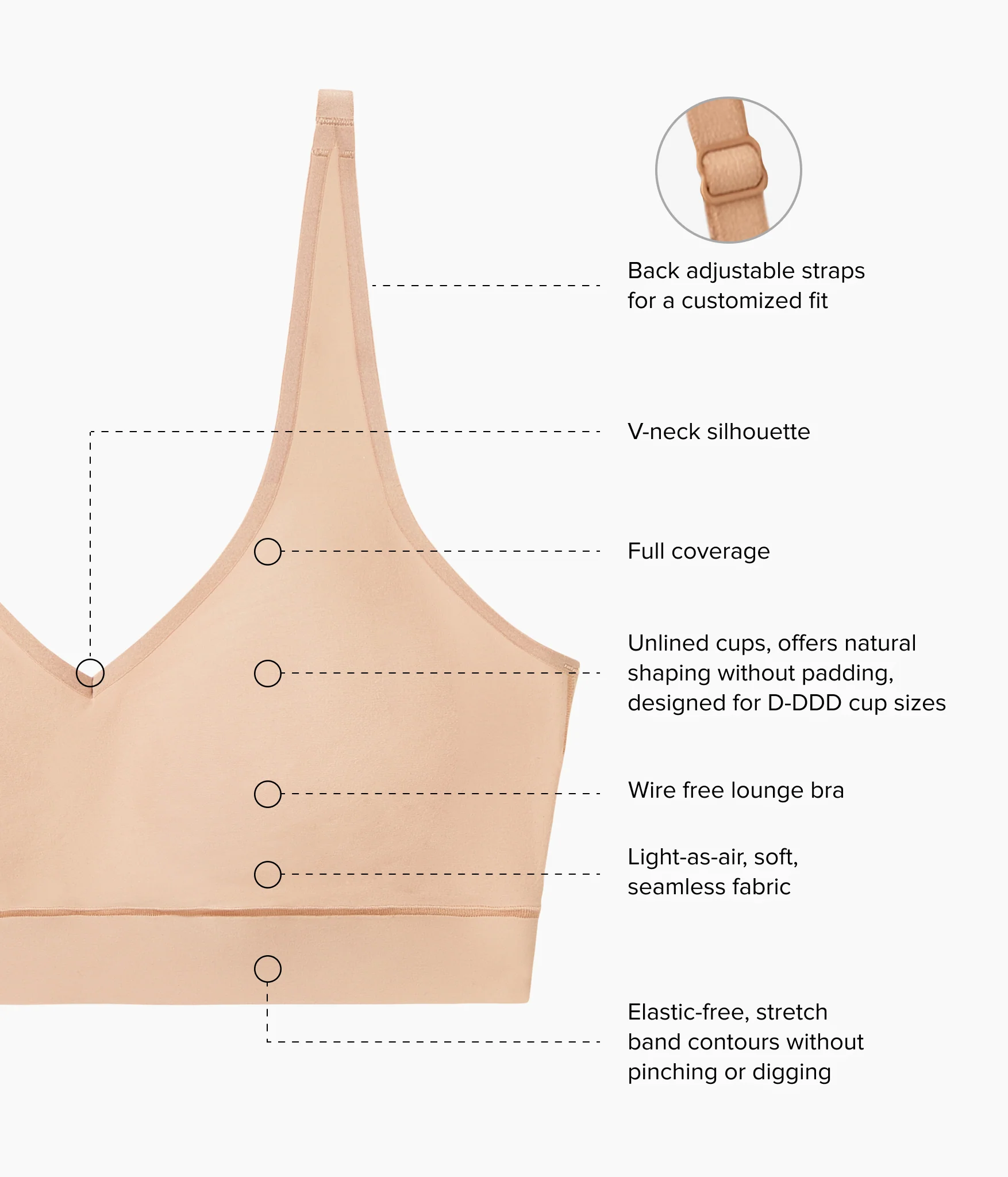 Easy Like Sunday™ Wire Free Bra: Praline - Image 4