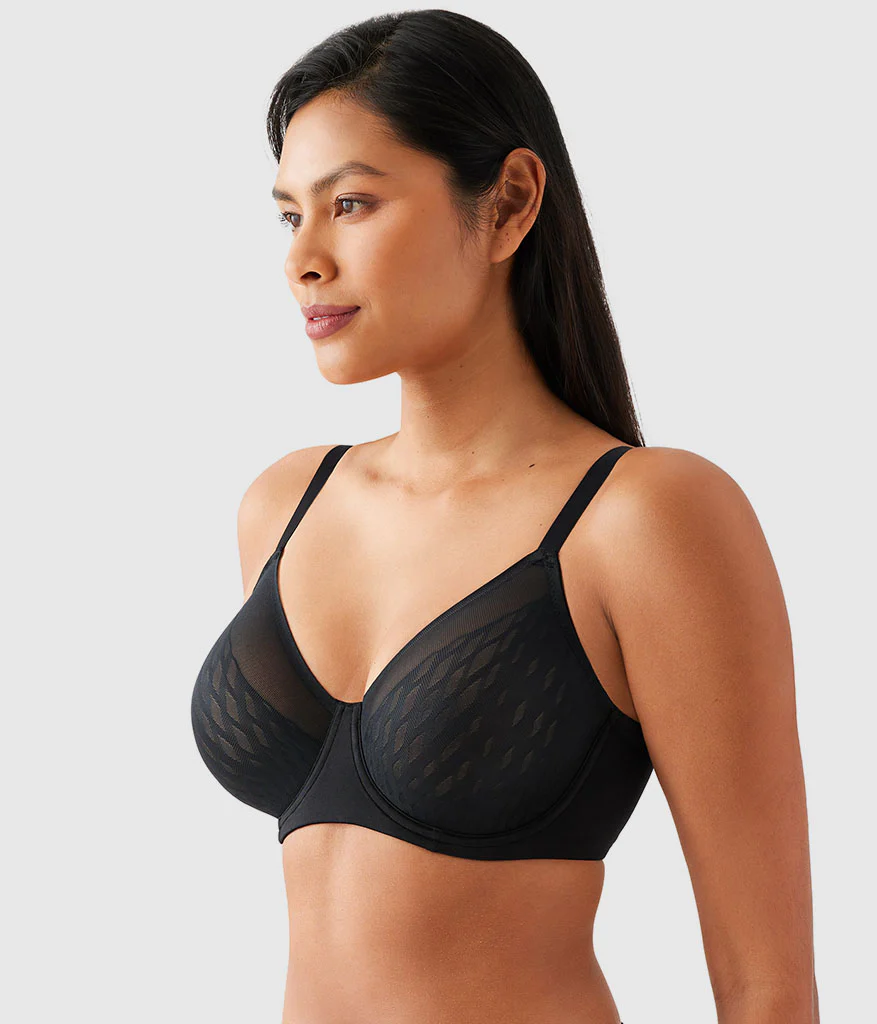 Elevated Allure Underwire Bra: Black - Image 3