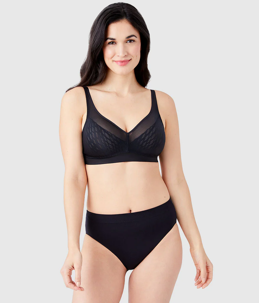 Elevated Allure Wire Free Bra: Black - Image 4