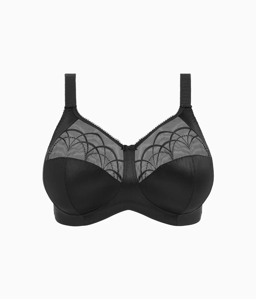 Cate Side Support Underwire Bra: Black - Image 4
