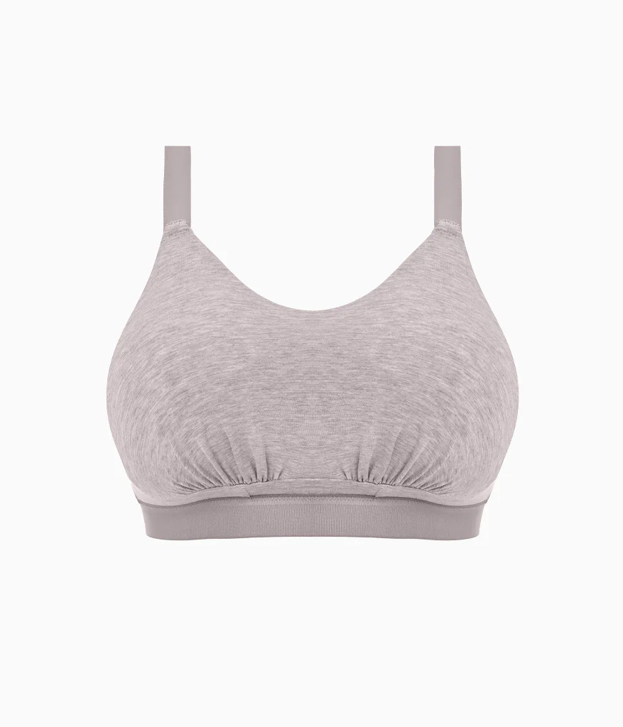 Downtime Wire Free Bralette: Grey Marl - Image 4