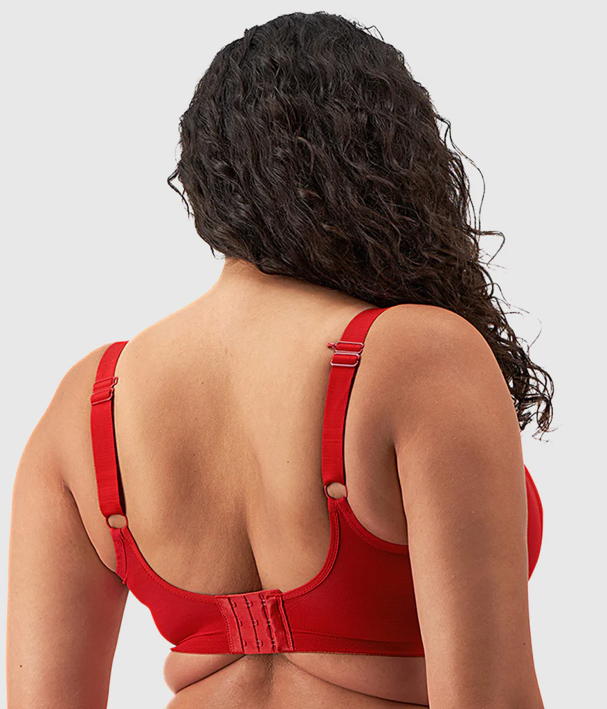 Matilda Underwire Plunge Bra: Haute Red - Image 2