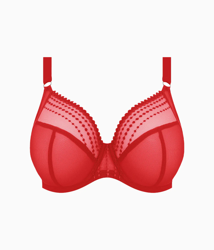 Matilda Underwire Plunge Bra: Haute Red - Image 5