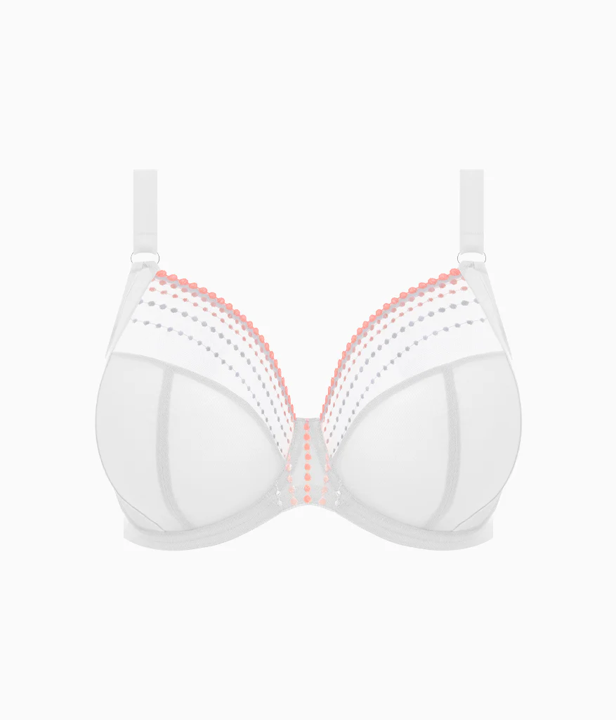 Matilda Underwire Plunge Bra: White - Image 5