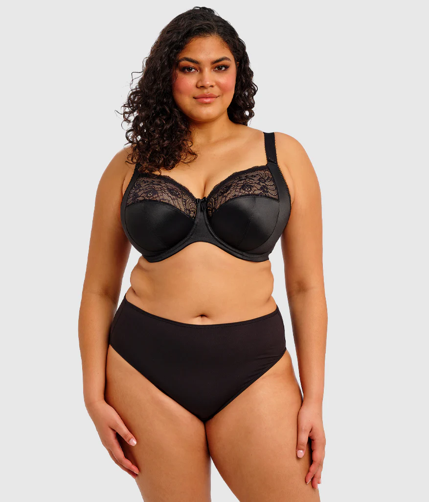 Morgan Stretch Banded Underwire Bra: Black - Image 3