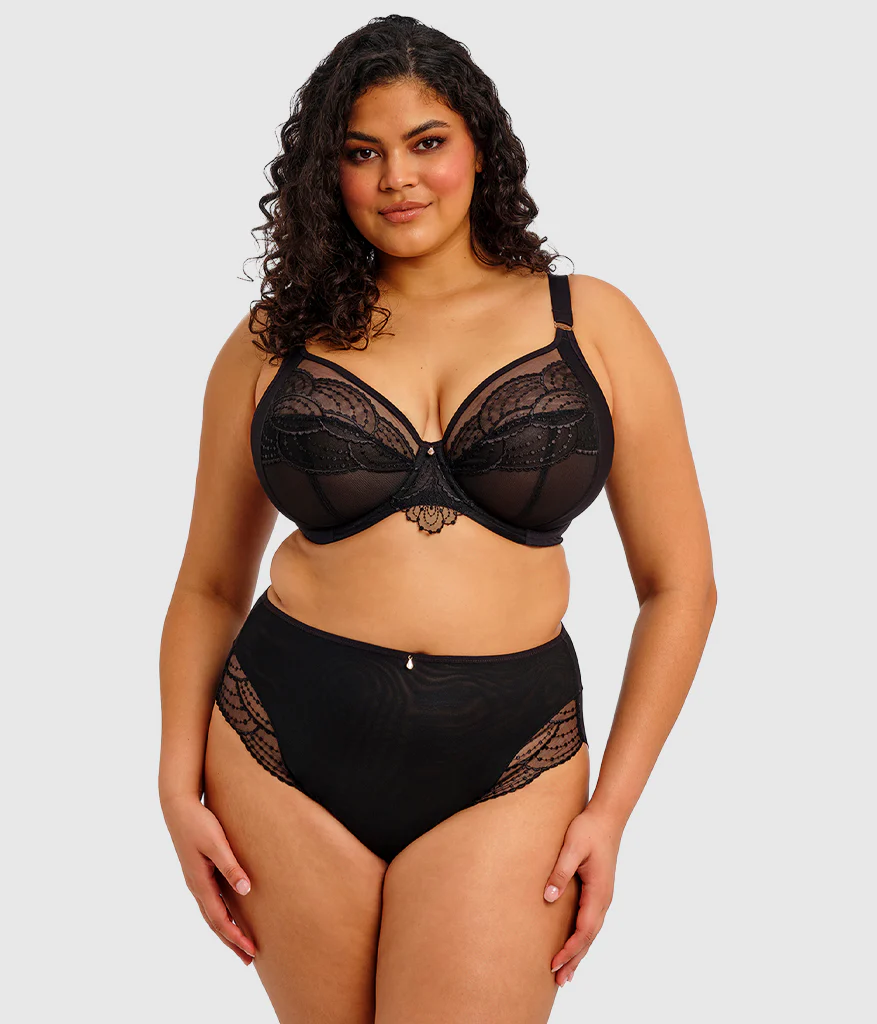 Priya Plunge Underwire Bra: Black - Image 3