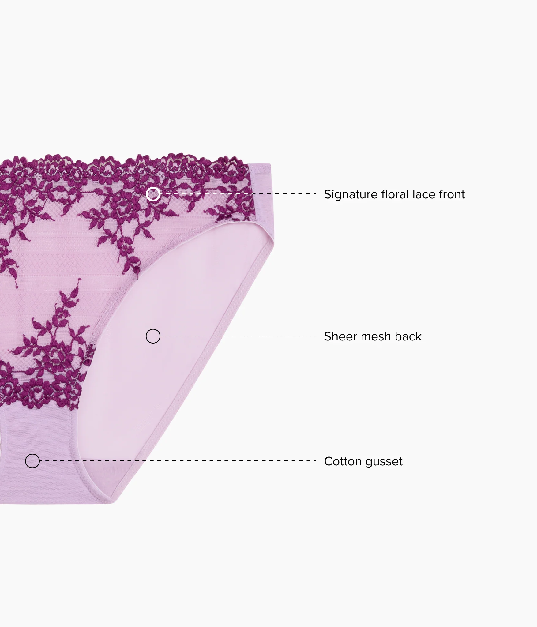 Embrace Lace® Bikini: Lavender Sage/Dark Purple - Image 4