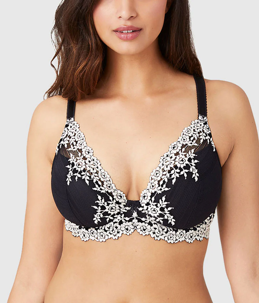 Embrace Lace® Plunge Bra: Black