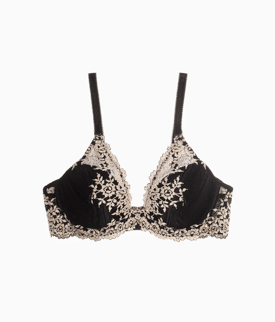 Embrace Lace® Plunge Bra: Black - Image 4